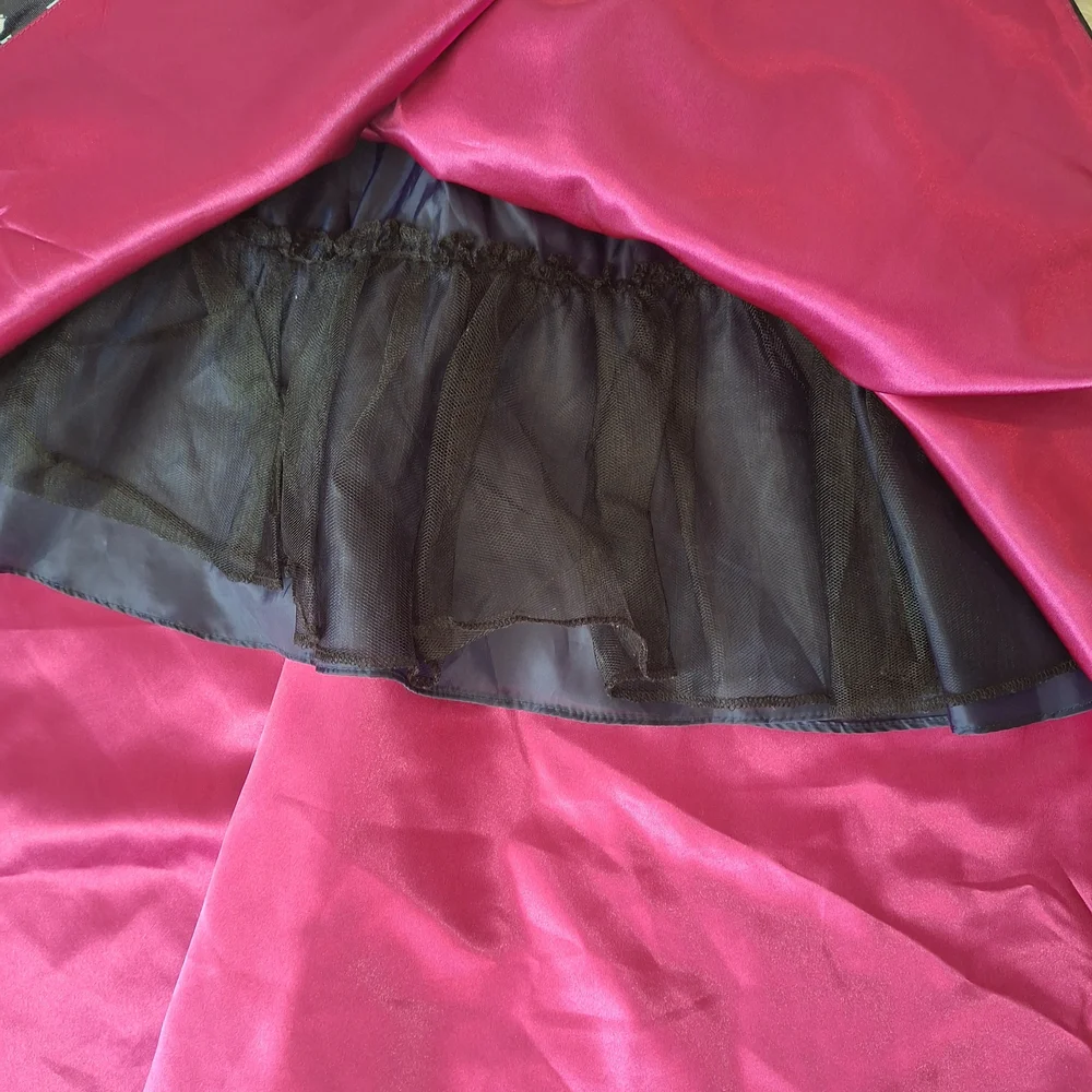 Floral High-Low Party Dress for Girls - Black & Pink - Picture 8 of 8